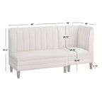 Lifestorey Lot de 2 banquettes de coin repas rembourrées Kerrington marron