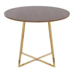 Table à manger LumiSource Cosmo Bois Or/Noyer