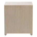 bali & pari Table de chevet à 3 tiroirs Quinn en toile de jute tissée Naturel/Doré