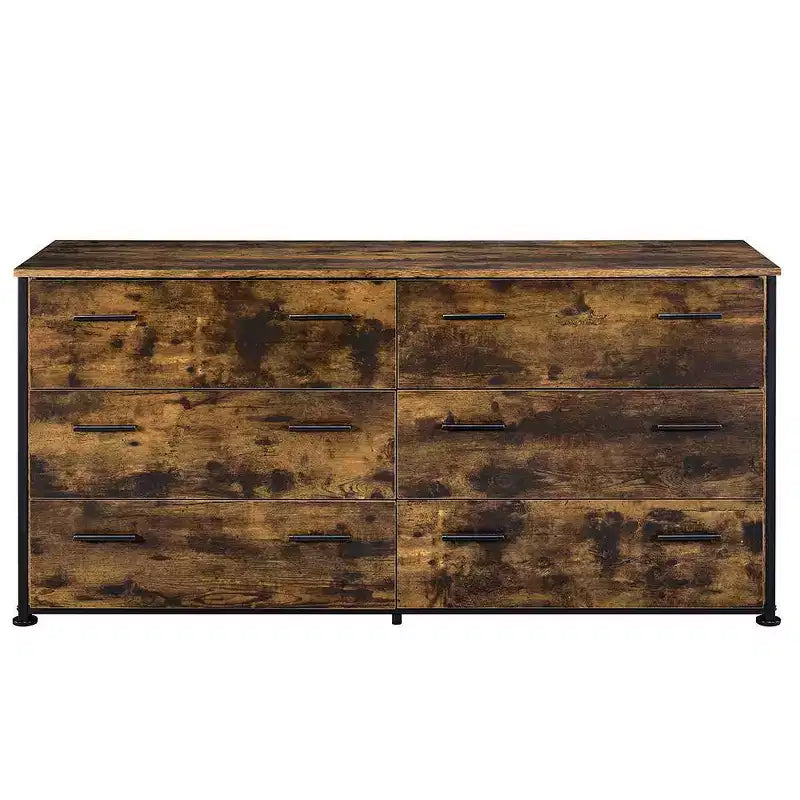 Commode Juvanth Acme Furniture, chêne rustique/finition noire