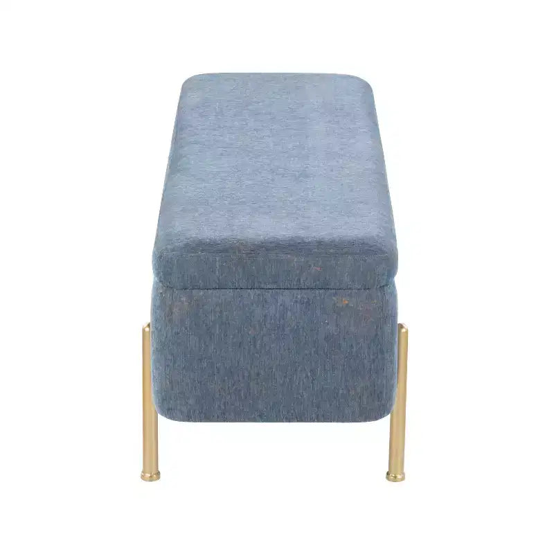 Banc LumiSource Daniella Or/Tissu Bleu