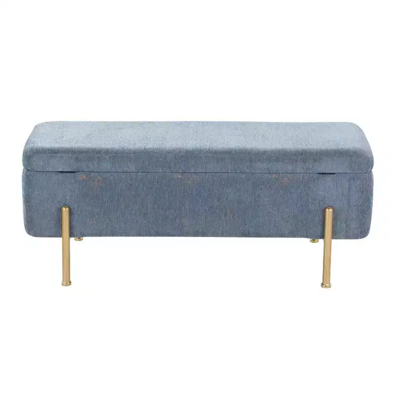 Banc LumiSource Daniella Or/Tissu Bleu