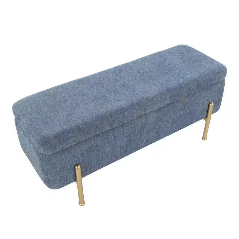 Banc LumiSource Daniella Or/Tissu Bleu