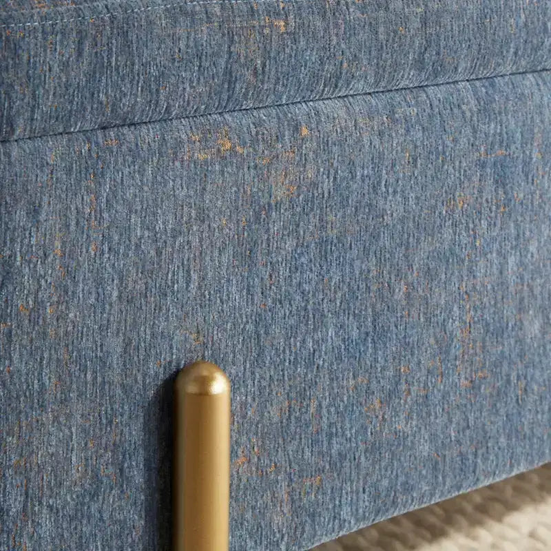 Banc LumiSource Daniella Or/Tissu Bleu