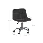 Chaise de bureau Linon Stratton grise