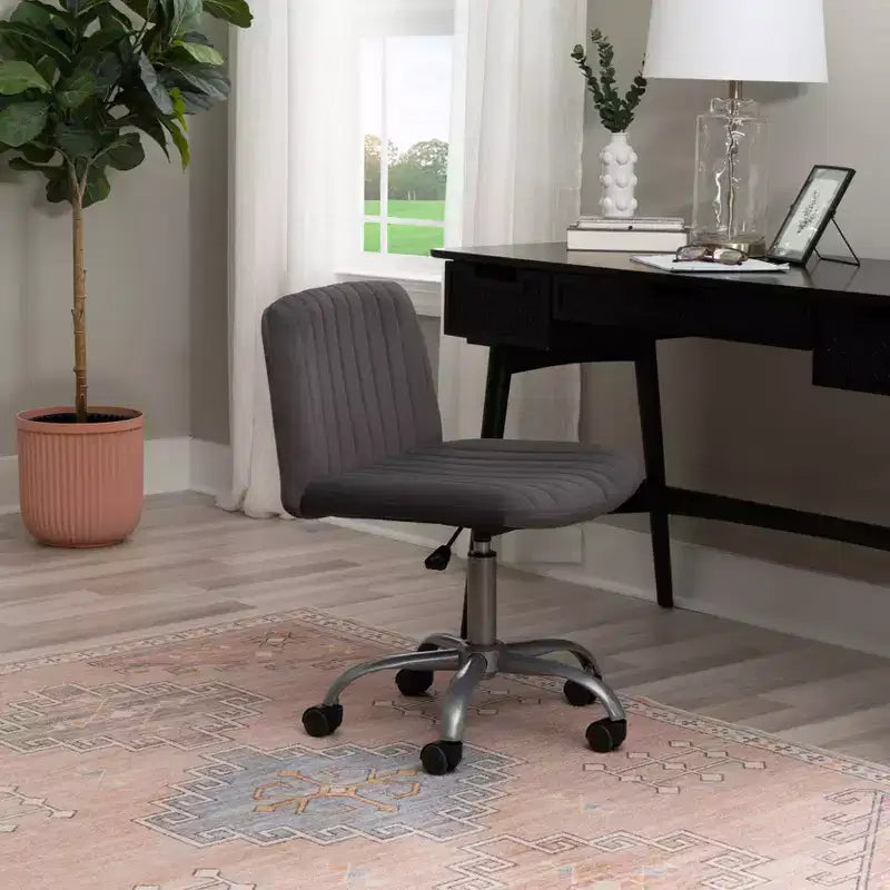 Chaise de bureau Linon Stratton grise