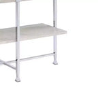 Table console Brecon chêne blanc/finition chrome, Acme Furniture