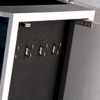 Miroir-armoire à bijoux argenté avec tiroirs et crochets pour colliers – 1 personne
