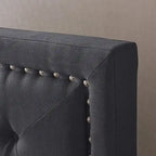 Cadre de lit king-size traditionnel gris clair/gris foncé – 2 personnes