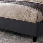 Cadre de lit king-size traditionnel gris clair/gris foncé – 2 personnes