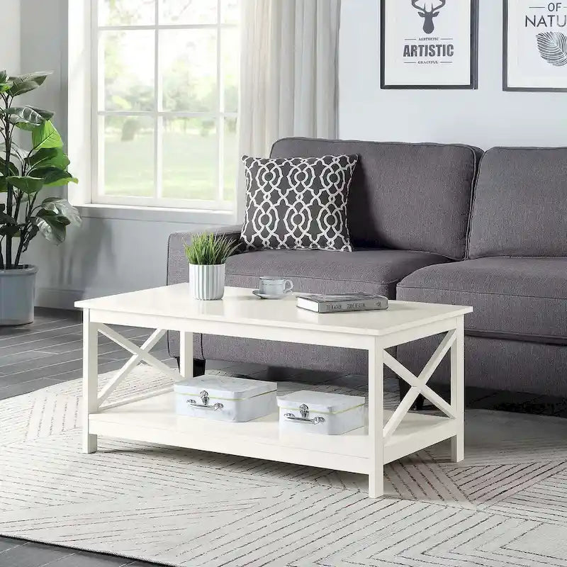 Table basse Oxford avec étagère Convenience Concepts