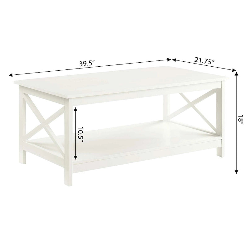 Table basse Oxford avec étagère Convenience Concepts
