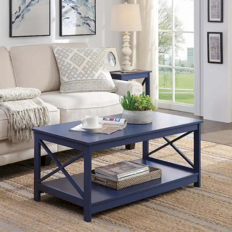 Table basse Oxford avec étagère Convenience Concepts