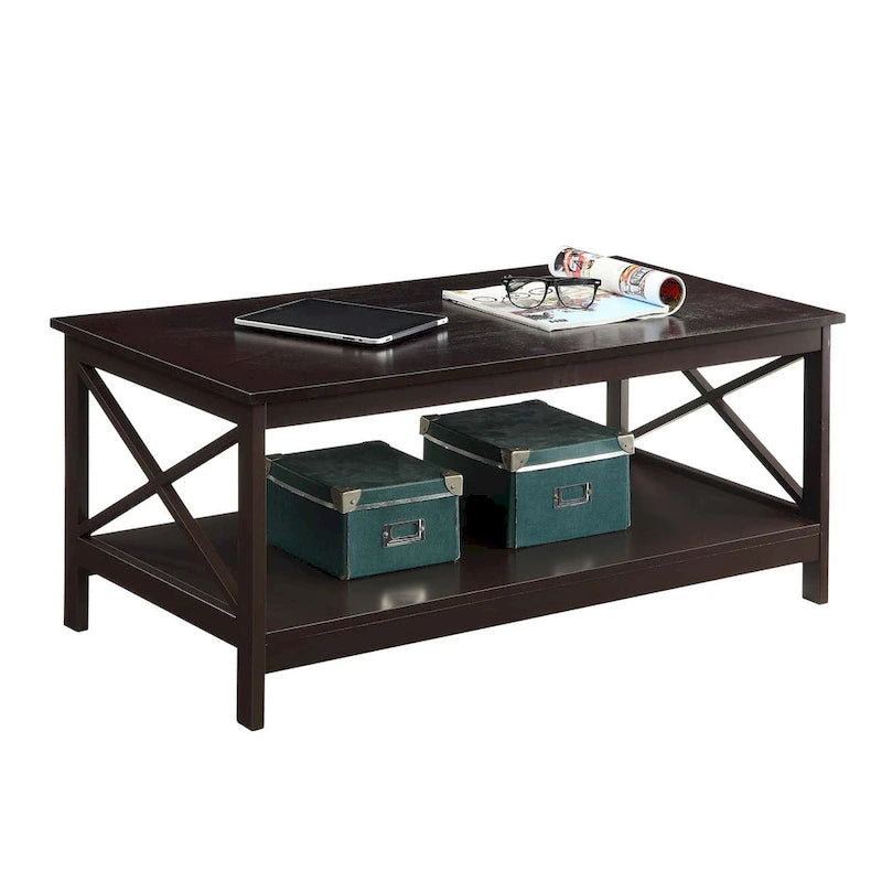 Table basse Oxford avec étagère Convenience Concepts