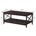 Table basse Oxford avec étagère Convenience Concepts