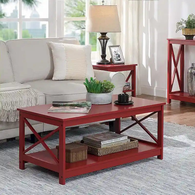 Table basse Oxford avec étagère Convenience Concepts