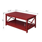 Table basse Oxford avec étagère Convenience Concepts