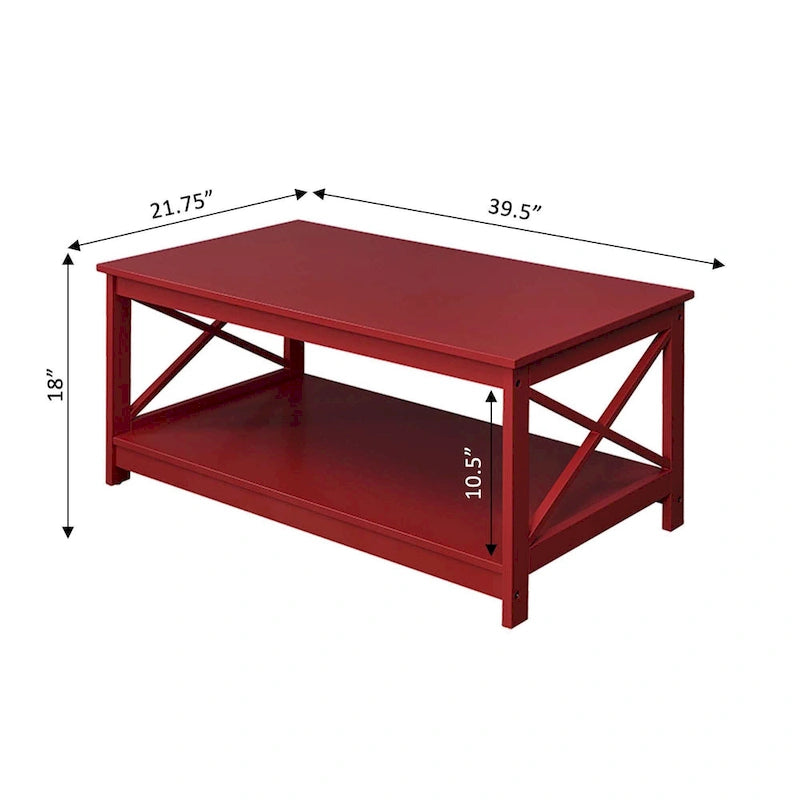 Table basse Oxford avec étagère Convenience Concepts