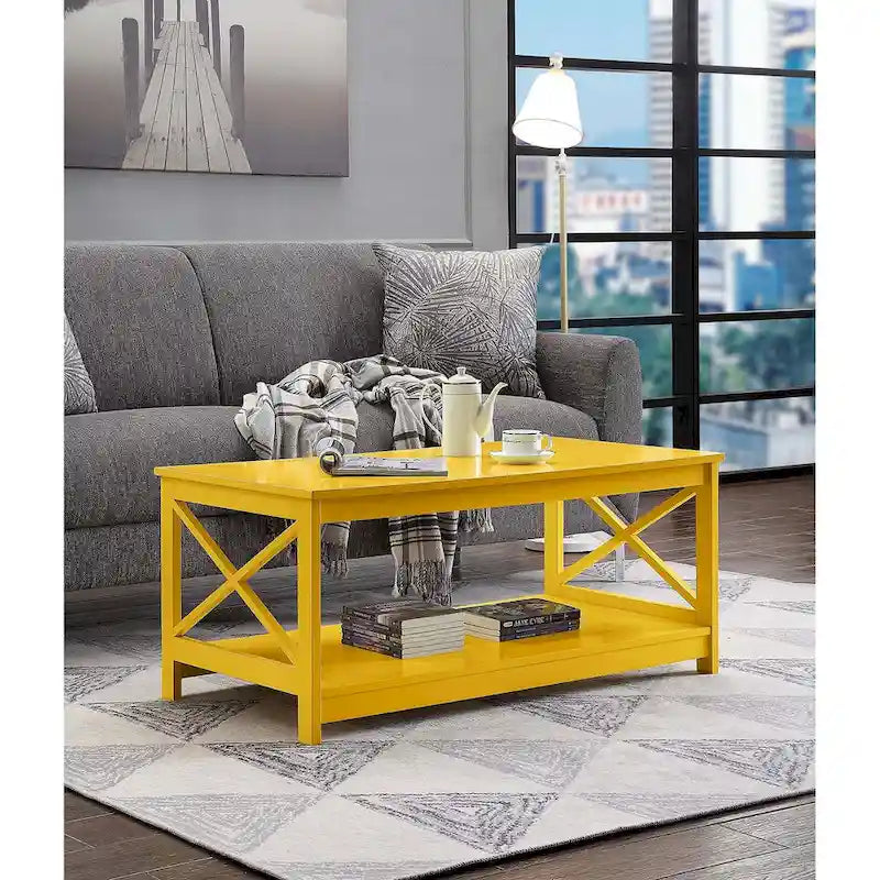 Table basse Oxford avec étagère Convenience Concepts