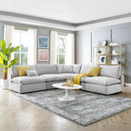 Canapé d'angle 5 places en velours – Plusieurs coloris disponibles
