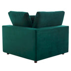 Canapé d'angle 5 places en velours – Plusieurs coloris disponibles
