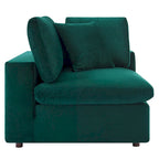 Canapé d'angle 5 places en velours – Plusieurs coloris disponibles