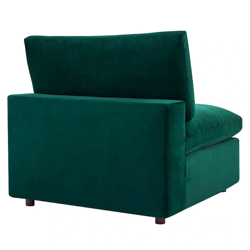 Canapé d'angle 5 places en velours – Plusieurs coloris disponibles