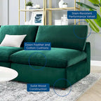Canapé d'angle 5 places en velours – Plusieurs coloris disponibles