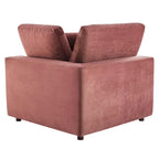 Canapé d'angle 5 places en velours – Plusieurs coloris disponibles