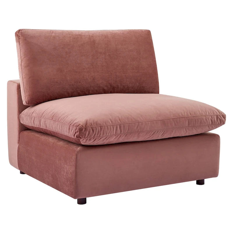 Canapé d'angle 5 places en velours – Plusieurs coloris disponibles