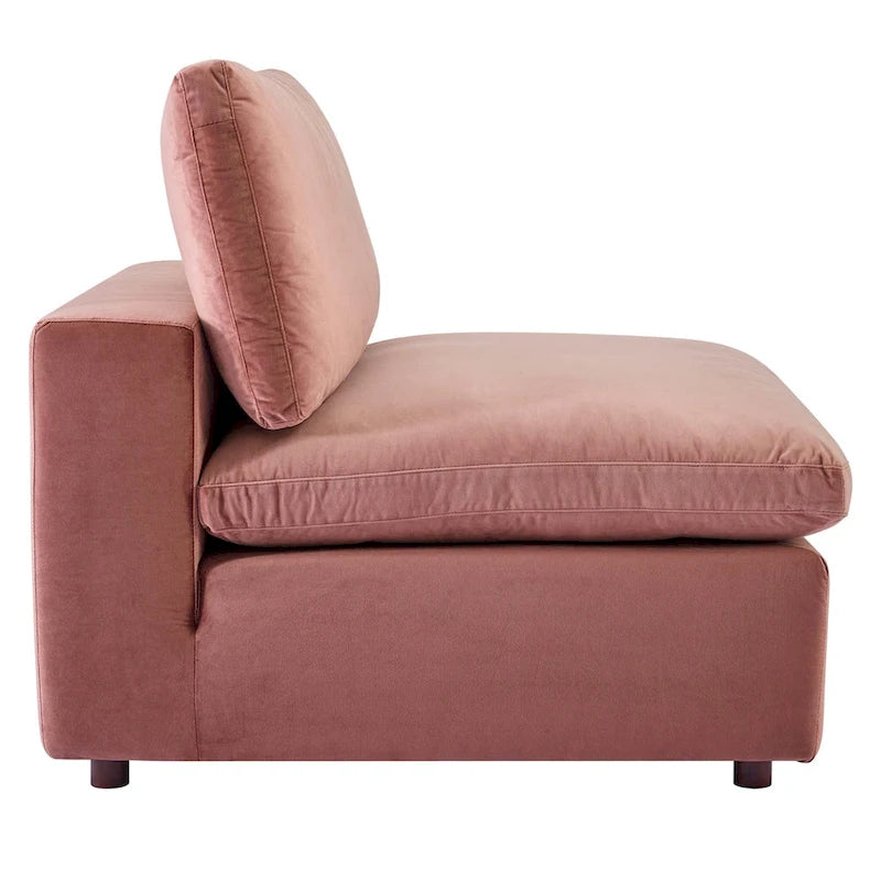 Canapé d'angle 5 places en velours – Plusieurs coloris disponibles