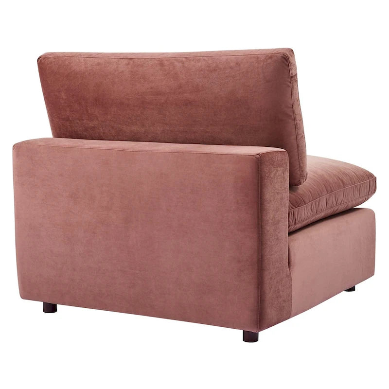 Canapé d'angle 5 places en velours – Plusieurs coloris disponibles