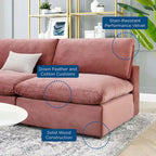 Canapé d'angle 5 places en velours – Plusieurs coloris disponibles