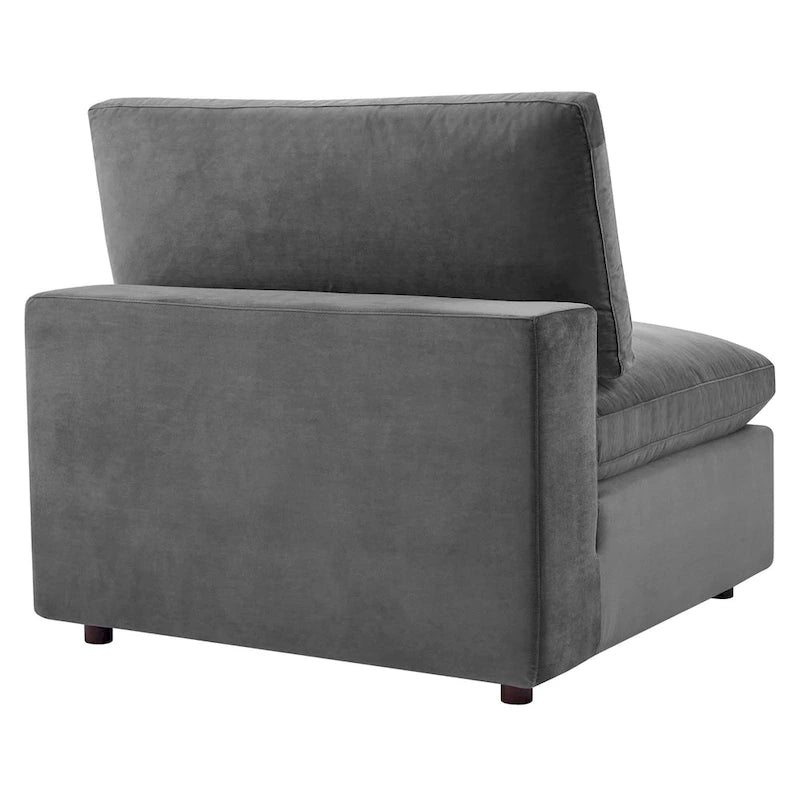 Canapé d'angle 5 places en velours – Plusieurs coloris disponibles