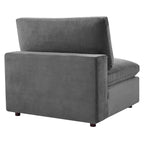 Canapé d'angle 5 places en velours – Plusieurs coloris disponibles