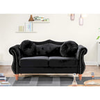 Causeuse Chesterfield cloutée classique
