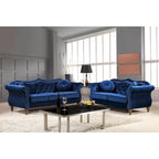 Causeuse Chesterfield cloutée classique