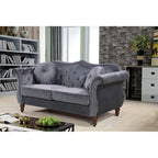 Causeuse Chesterfield cloutée classique