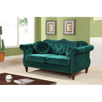 Causeuse Chesterfield cloutée classique