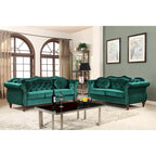 Causeuse Chesterfield cloutée classique