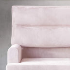 Fauteuil d'appoint en velours CraftPorch avec ottoman et pieds dorés modernes