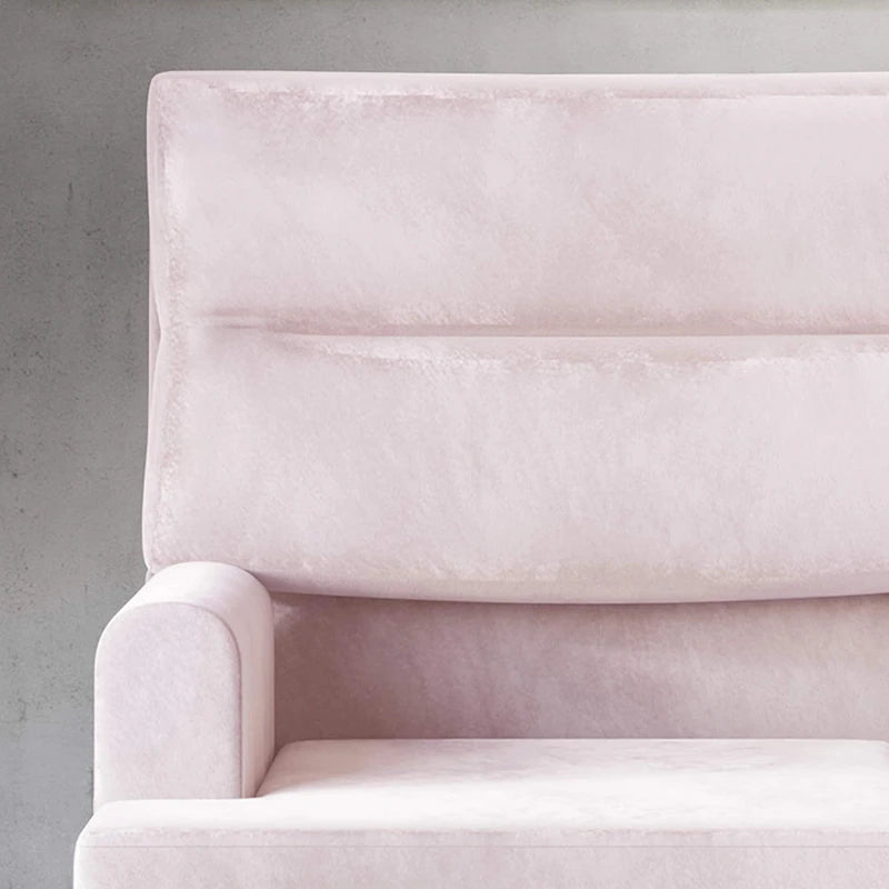 Fauteuil d'appoint en velours CraftPorch avec ottoman et pieds dorés modernes