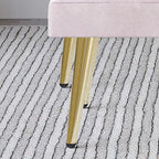 Fauteuil d'appoint en velours CraftPorch avec ottoman et pieds dorés modernes