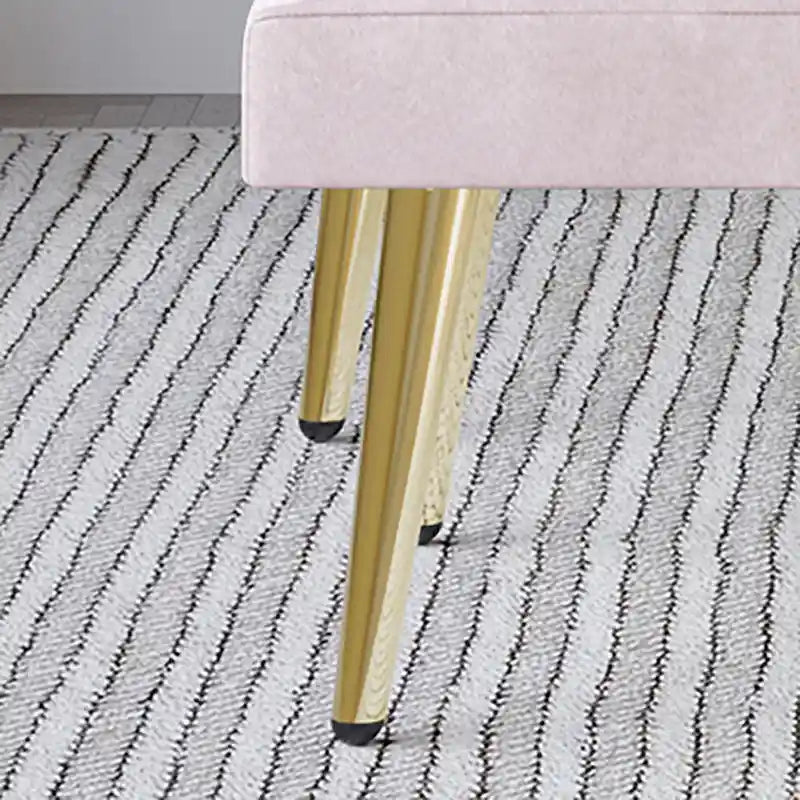 Fauteuil d'appoint en velours CraftPorch avec ottoman et pieds dorés modernes