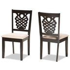 Ensemble de 2 chaises de salle à manger Gervais, style transitionnel, moderne et contemporain