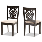 Ensemble de 2 chaises de salle à manger Gervais, style transitionnel, moderne et contemporain