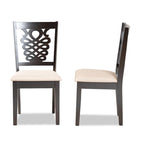 Ensemble de 2 chaises de salle à manger Gervais, style transitionnel, moderne et contemporain