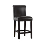 Tabourets de comptoir en similicuir blanc/marron, lot de 2