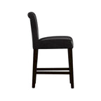 Tabourets de comptoir en similicuir blanc/marron, lot de 2