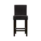 Tabourets de comptoir en similicuir blanc/marron, lot de 2